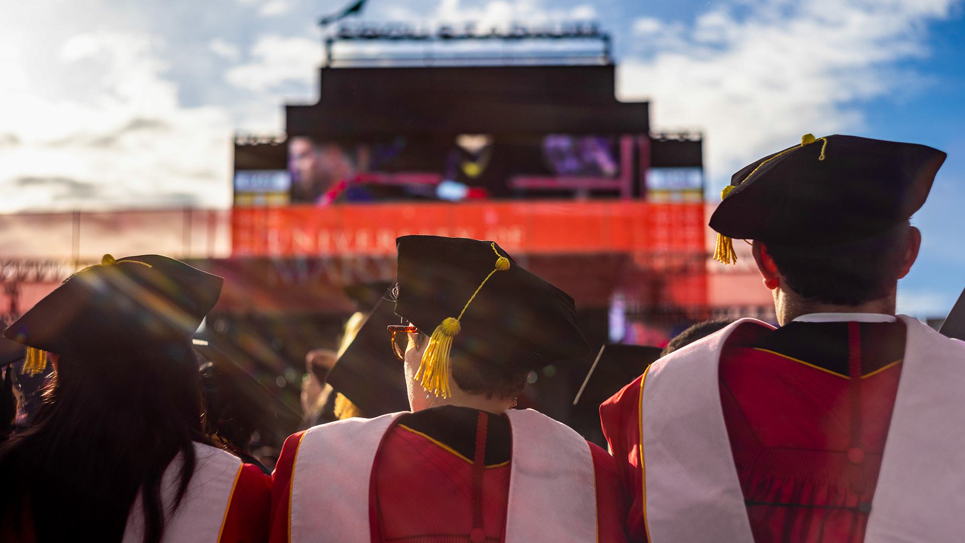 graduates in doctoral robes