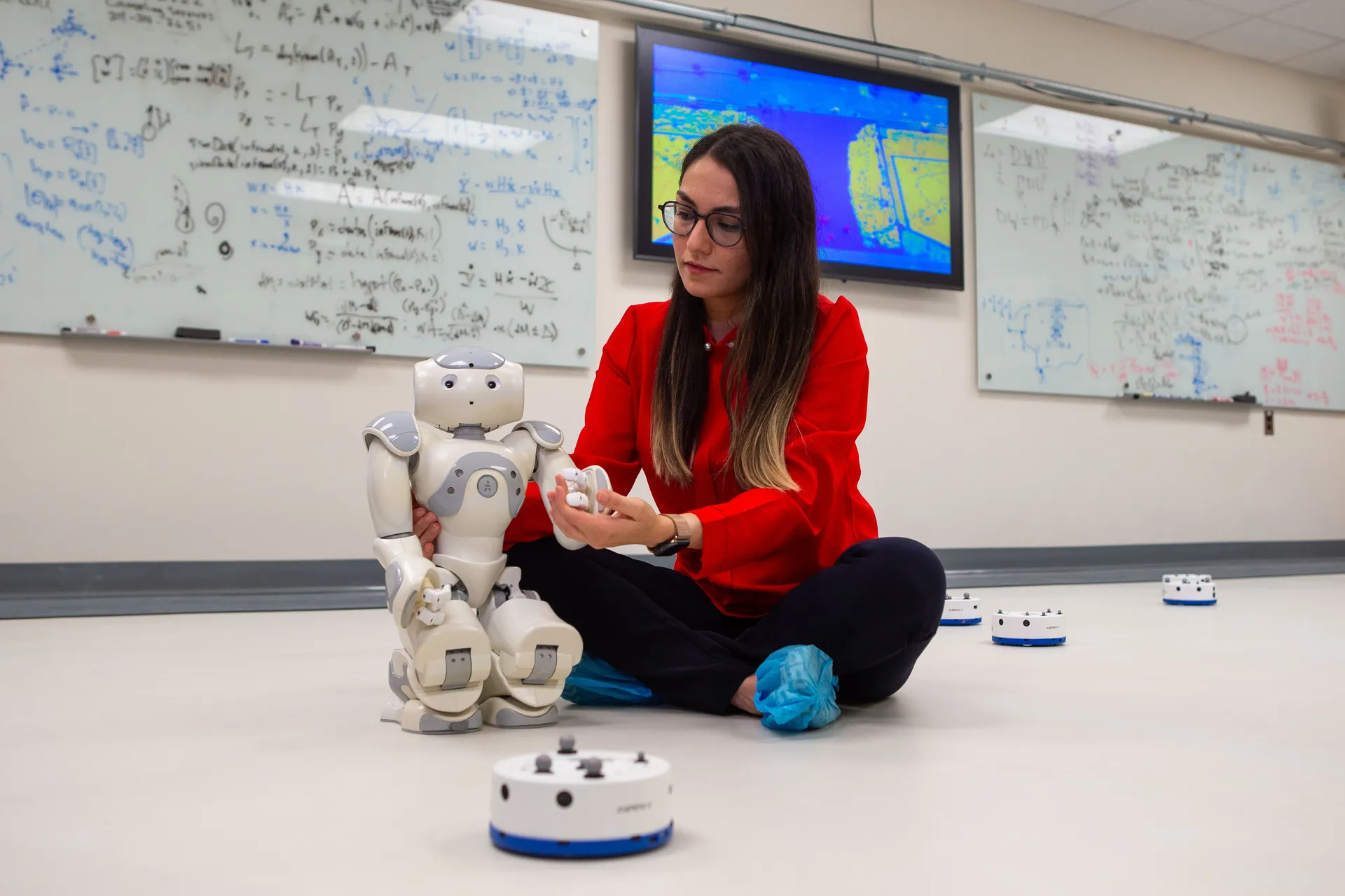faculty with robot