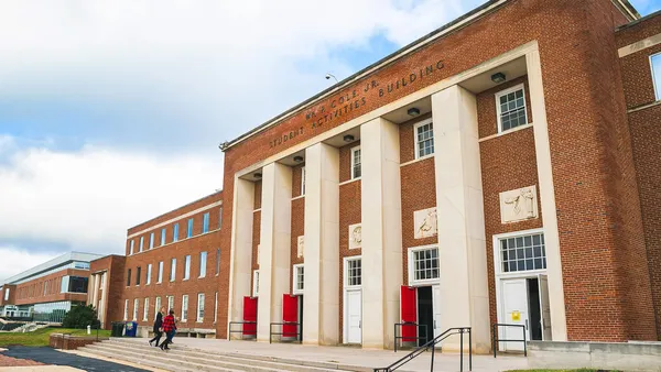 View of the exterior of the William P. Cole Jr. Student Activities Building on the UMD campus.